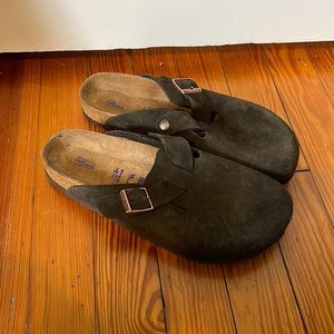 Men’s Birkenstock Size 41, worn once, dark brown/grey/taupe